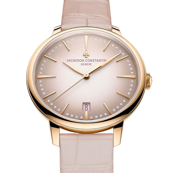 Vacheron Constantin Patrimony em ouro rosa com mostrador rosa e diamantes - Image 3