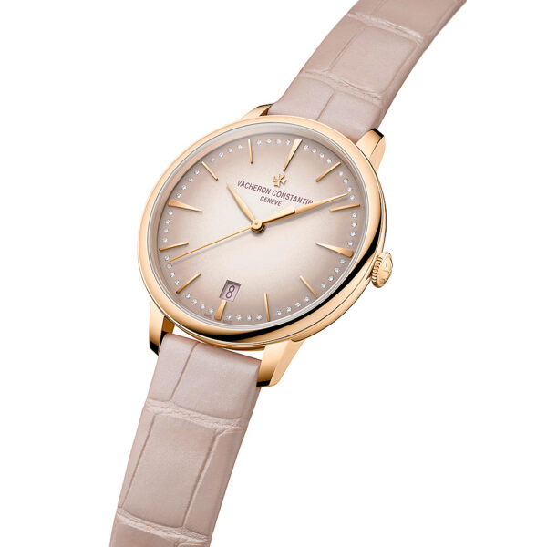 Vacheron Constantin Patrimony em ouro rosa com mostrador rosa e diamantes - Image 2
